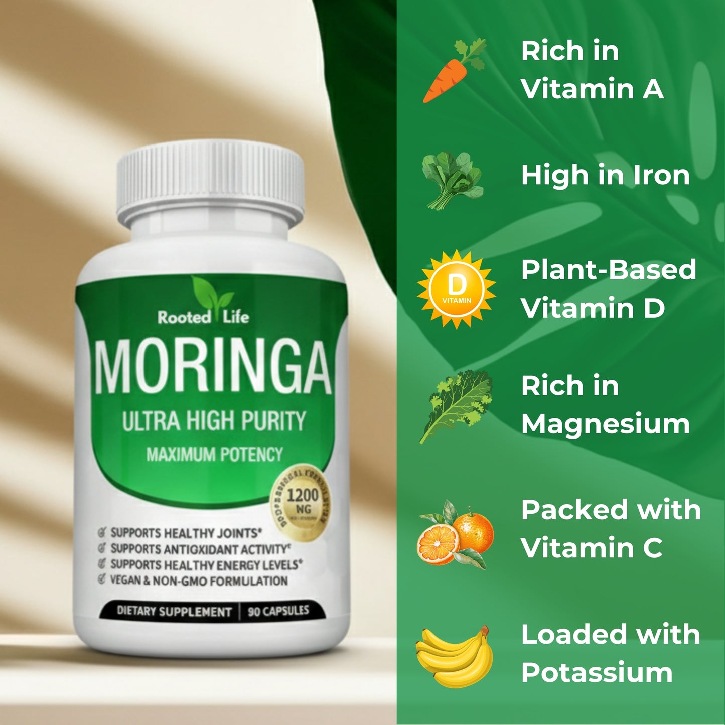 Rooted Life Moringa - Naturally Stabilises Blood Sugar To Sleep Through The Night Again