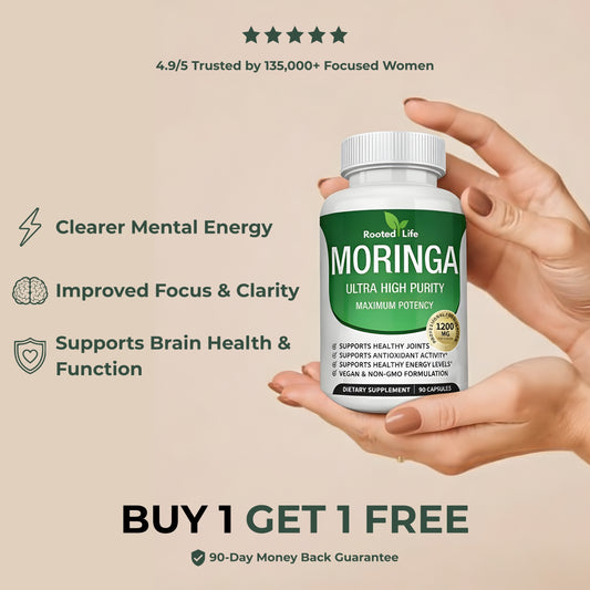 Rooted Life Moringa - Naturally Replenishes The Nutrients Your Brain Needs To Think Clearly Again